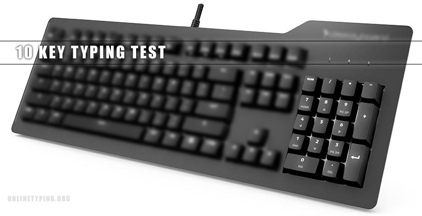 10 key typing test