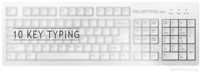 learn 10 key typing