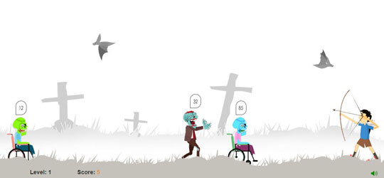 10 key Zombie Typing game