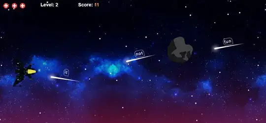 Meteor typing game