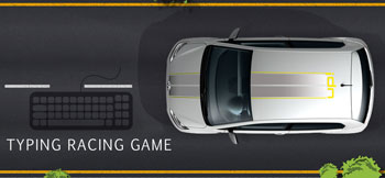 Typing car racing game