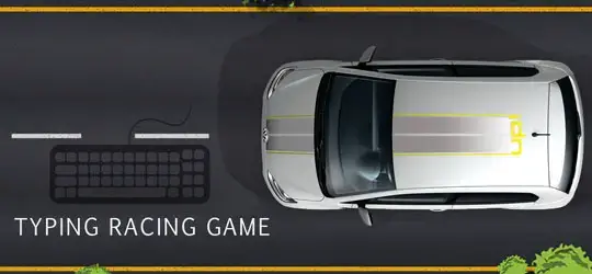 Typing car racing game