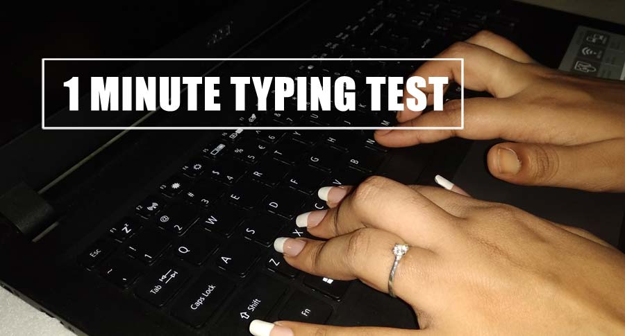 Typing test in 1 minute