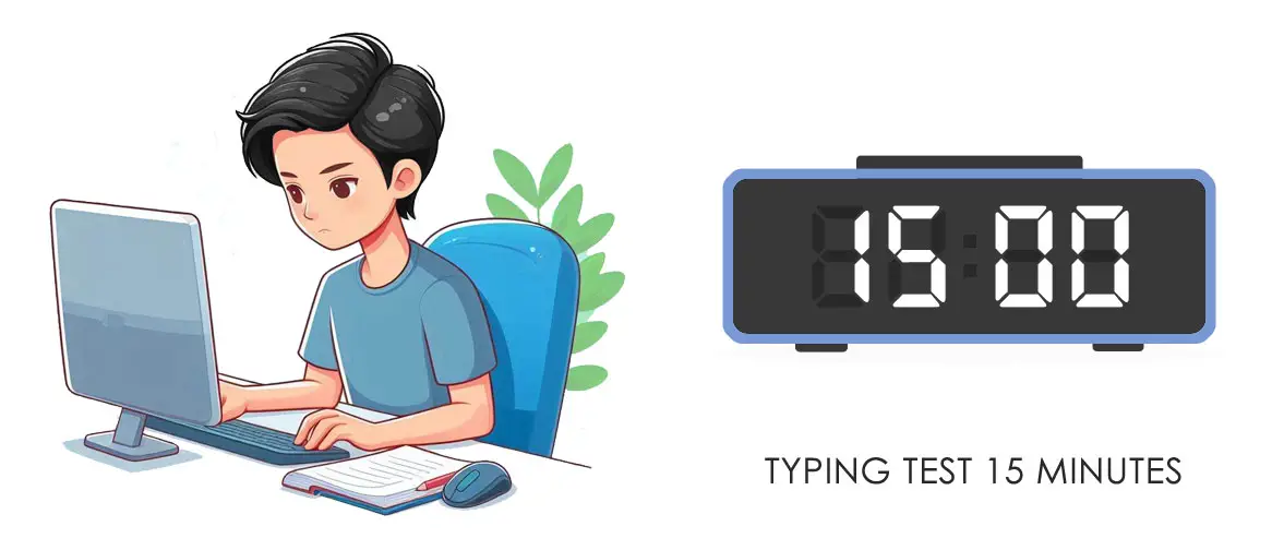 Typing test 15 minutes