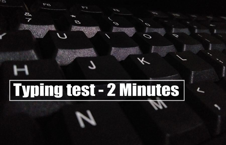 Typing test in 2 minutes